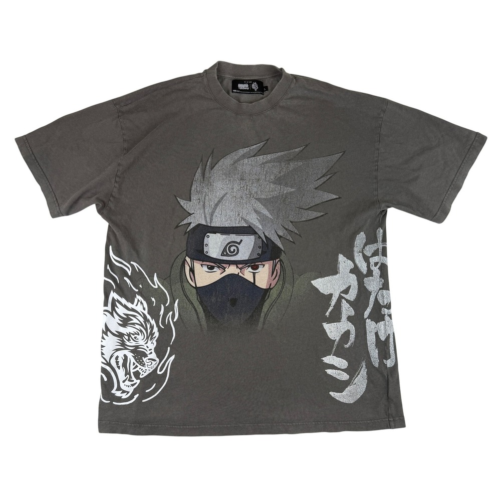 Darc Sport Naruto Shippuden T-Shirt Mens Large Gray Kakashi Limited Edition 817